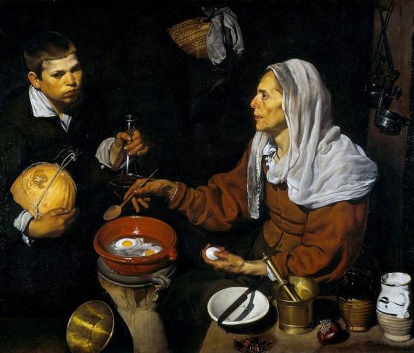 迭戈·委拉斯凯兹《煎鸡蛋的老妇人》1618